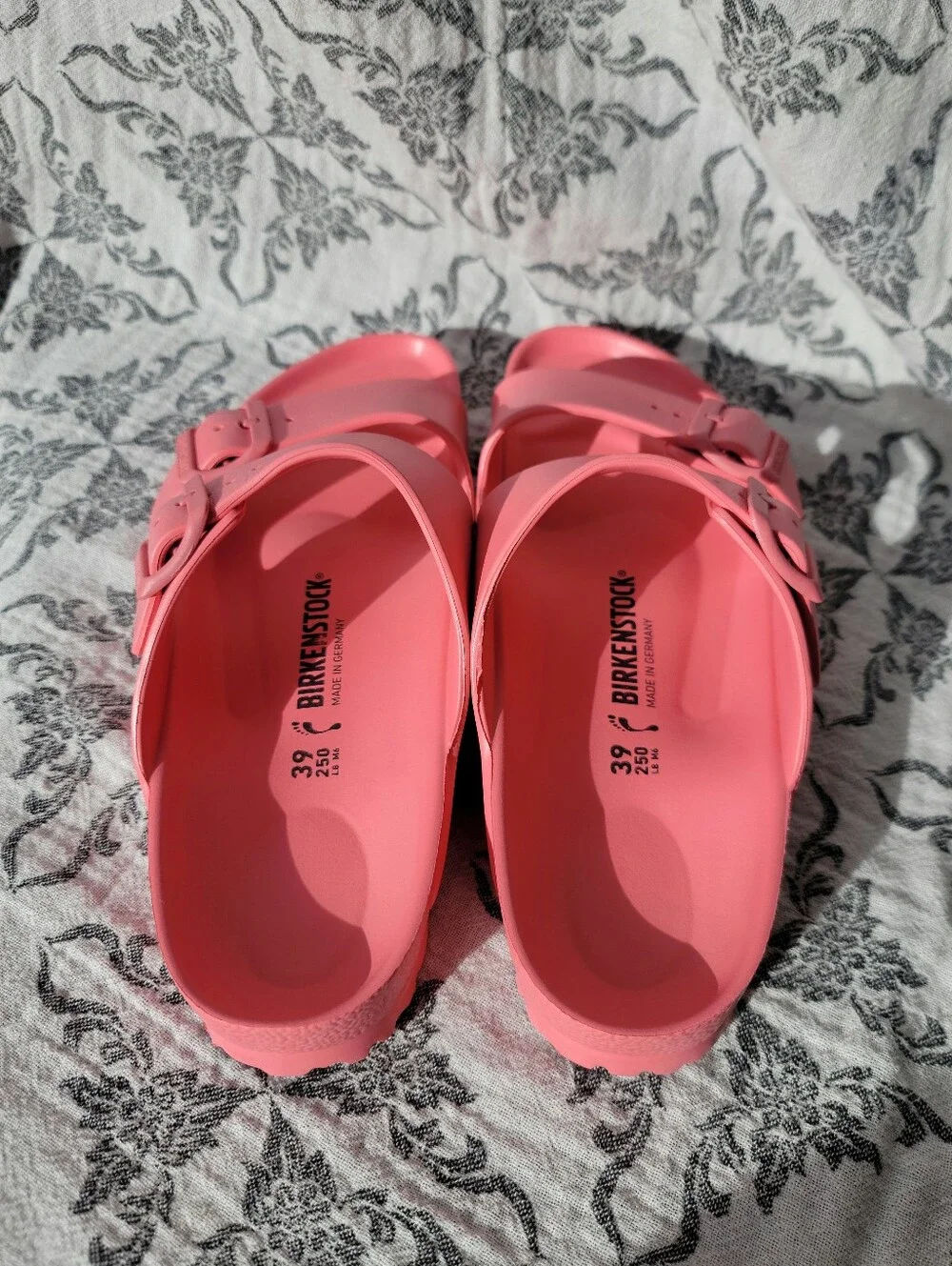Birkenstock Women's Pink EVA Two-Strap Slide Sandals (size 39)